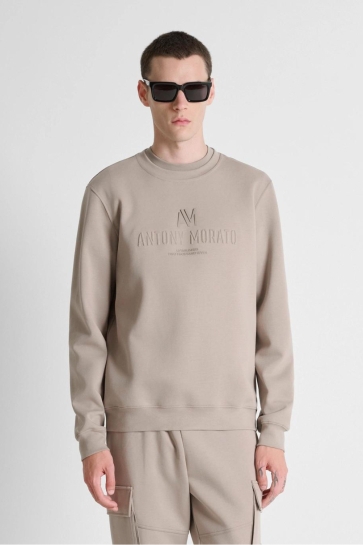 Antony Morato sweatshirt regular fit interlock Taupe