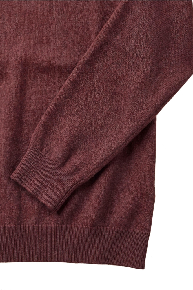 Campbell bordeaux heren trui | Close up