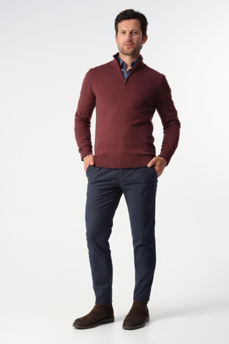Campbell bordeaux heren trui | Model