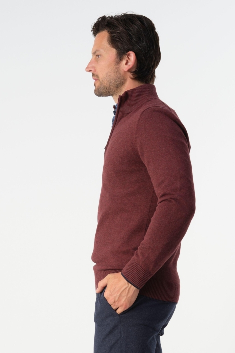 Campbell bordeaux heren trui | Model zijaanzicht