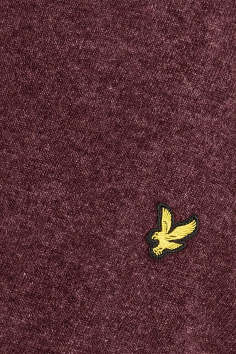 Lyle & Scott bordeaux heren trui | Close up