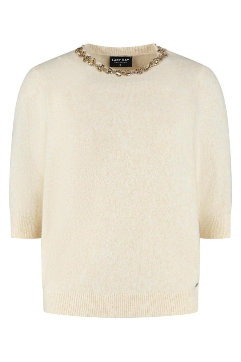 Lady Day beige dames t-shirt | Vooraanzicht
