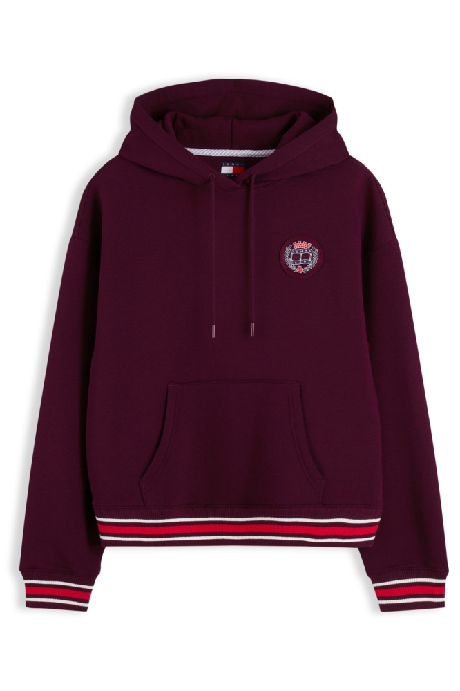 Tommy Jeans bordeaux dames sweater | Vooraanzicht