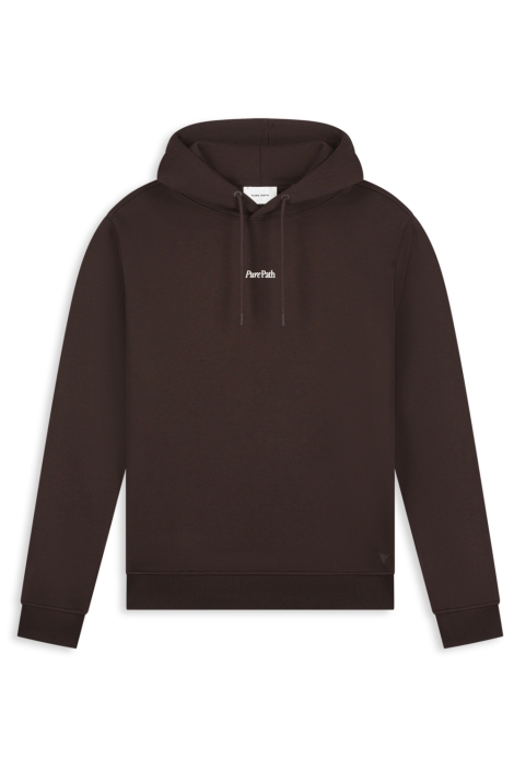 Pure Path bruine heren sweater | Vooraanzicht