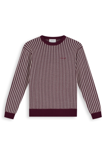 Pure Path Trui LADDERSTITCH SWEATER 26030803 107 WINE RED