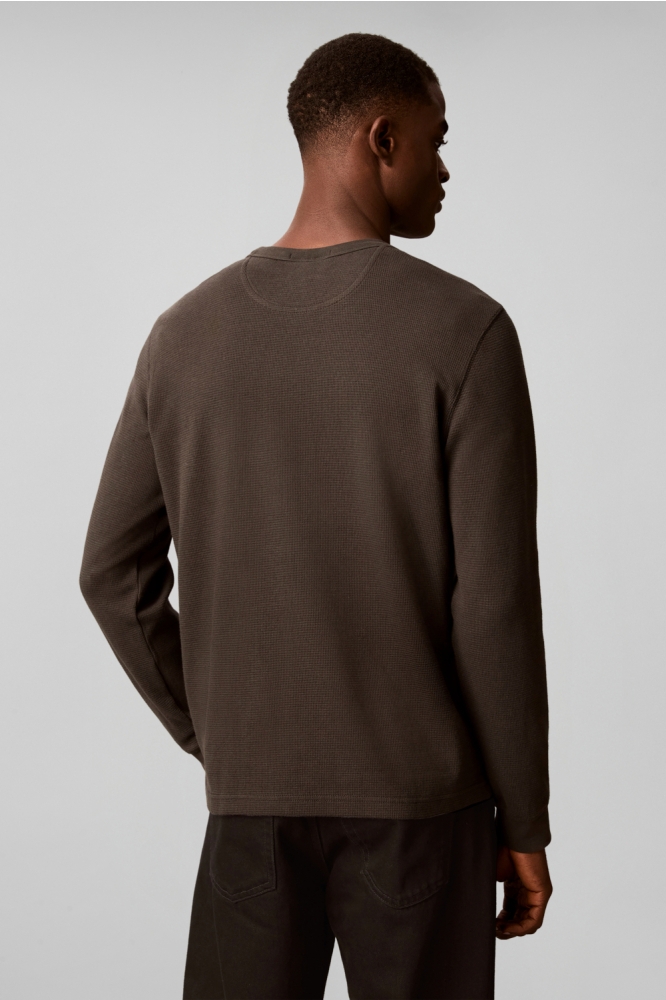 Calvin Klein zwarte heren sweater | Model achteraanzicht