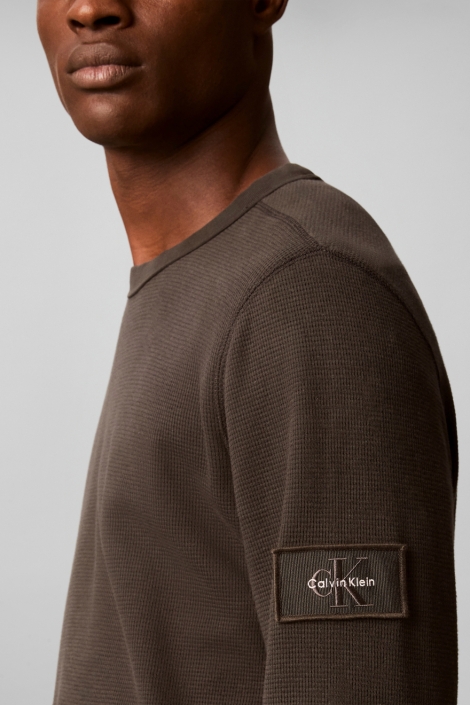 Calvin Klein zwarte heren sweater | Close up