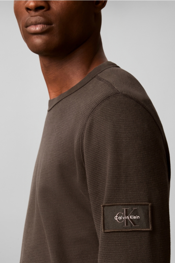 Calvin Klein zwarte heren sweater | Close up