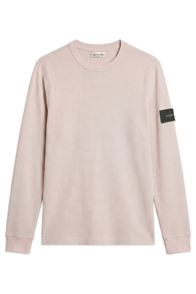 Calvin Klein beige heren trui | Vooraanzicht