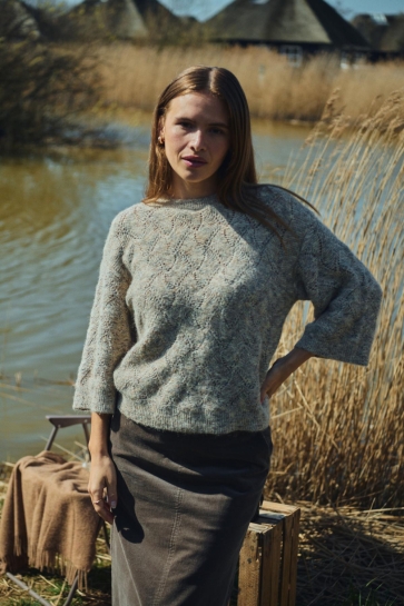 Freequent Trui FQESTWEED PULLOVER 211776 OYSTER GREY MELANGE