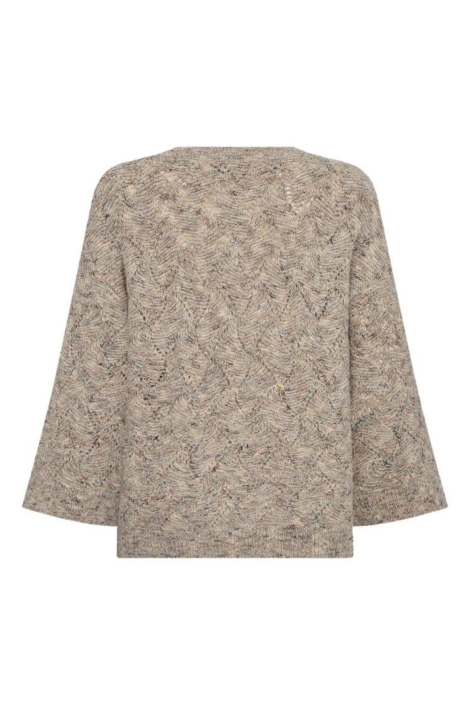 Freequent beige dames trui | Achteraanzicht