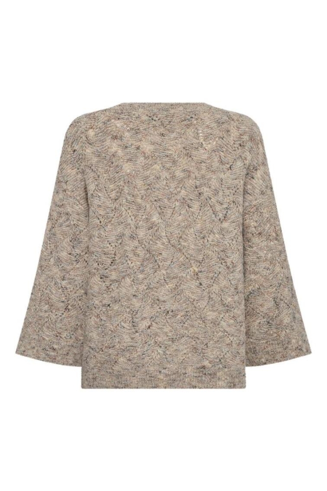 Freequent beige dames trui | Achteraanzicht