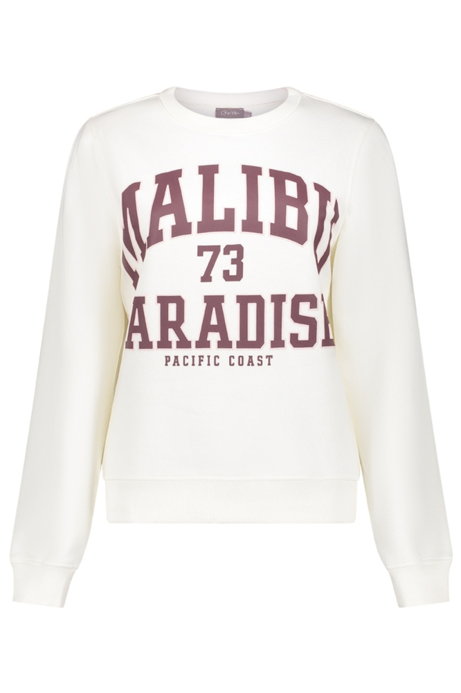 Geisha witte dames sweater | Vooraanzicht