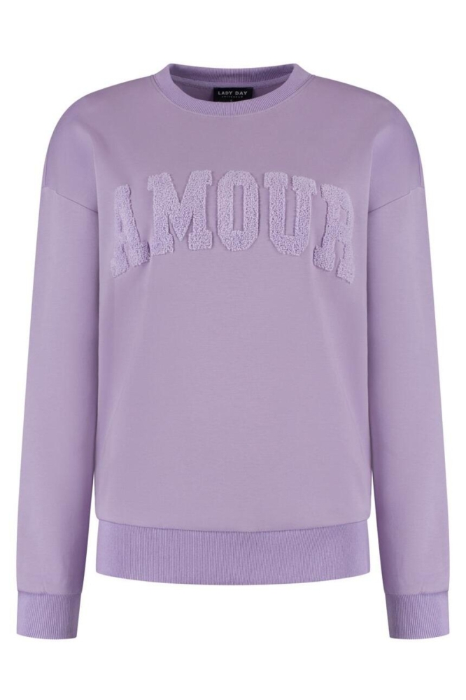 Lady Day paarse dames sweater | Vooraanzicht