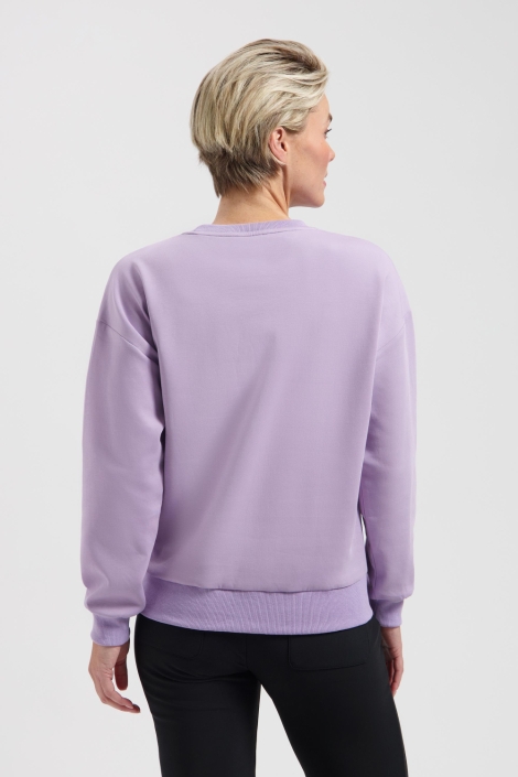 Lady Day paarse dames sweater | Achteraanzicht