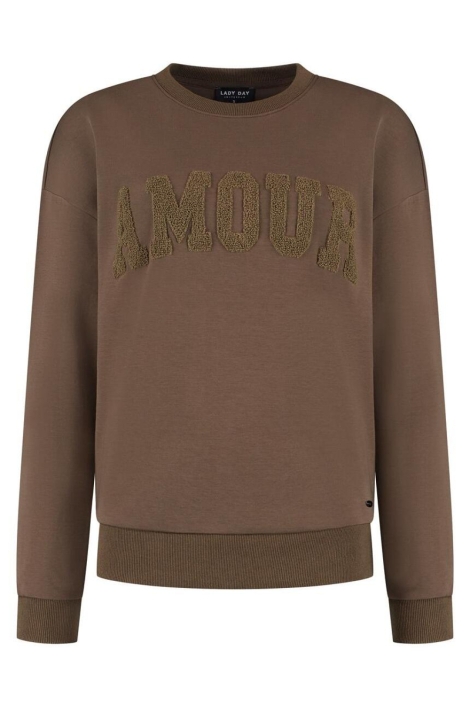 Lady Day bruine dames sweater | Vooraanzicht