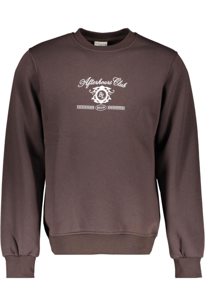 Ballin bruine heren sweater | Vooraanzicht