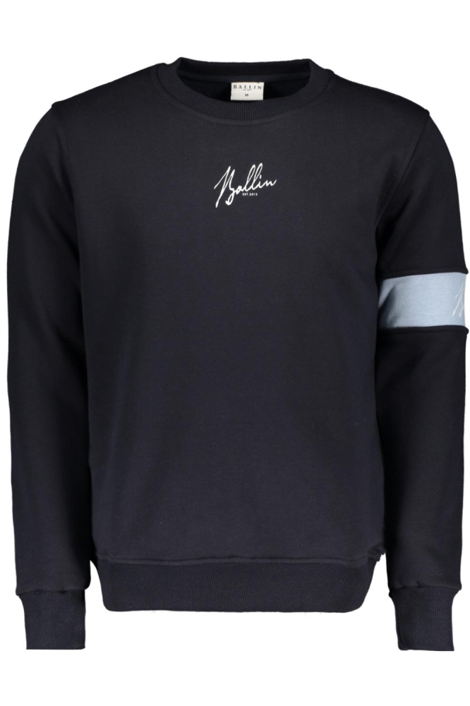 Ballin blauwe heren sweater | Vooraanzicht