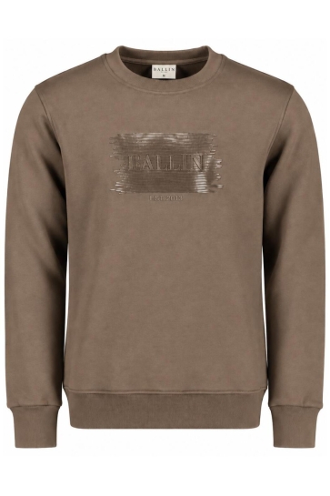 Ballin crewneck placket Taupe