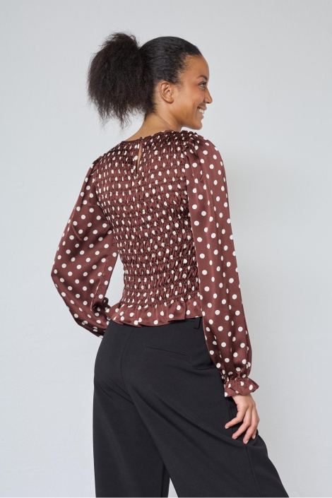 SisterS point bruine dames t-shirt | Model achteraanzicht