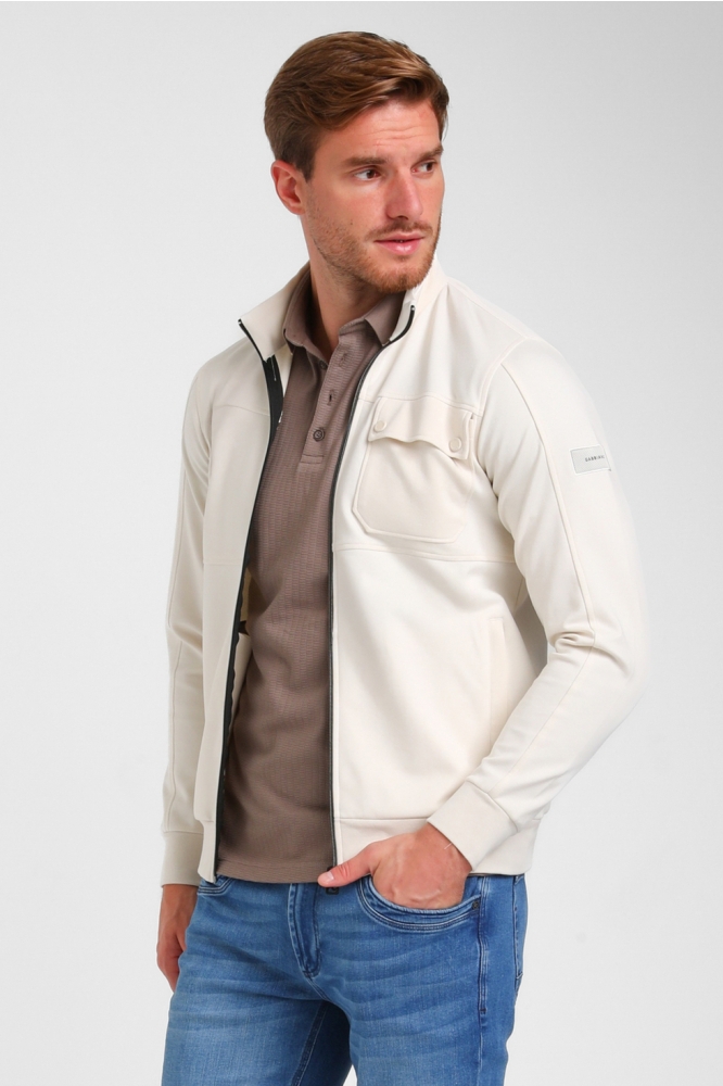 Gabbiano beige heren vest | Model vooraanzicht