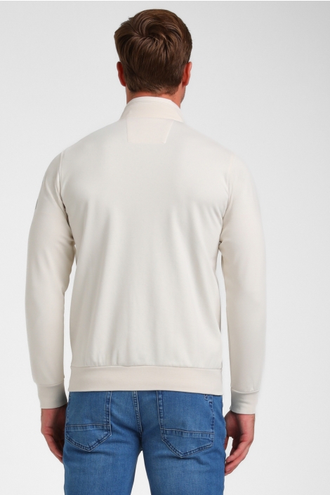 Gabbiano beige heren vest | Model achteraanzicht