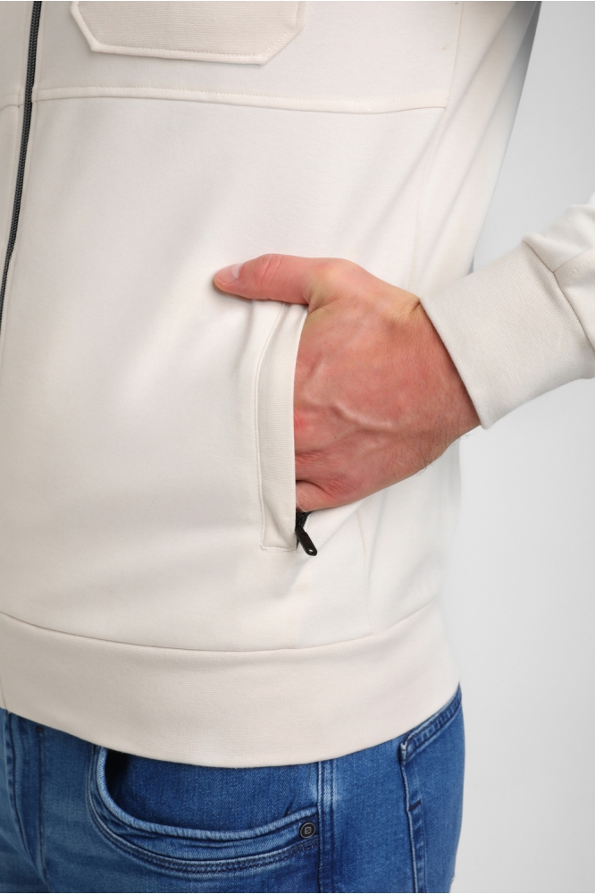 Gabbiano beige heren vest | Close up