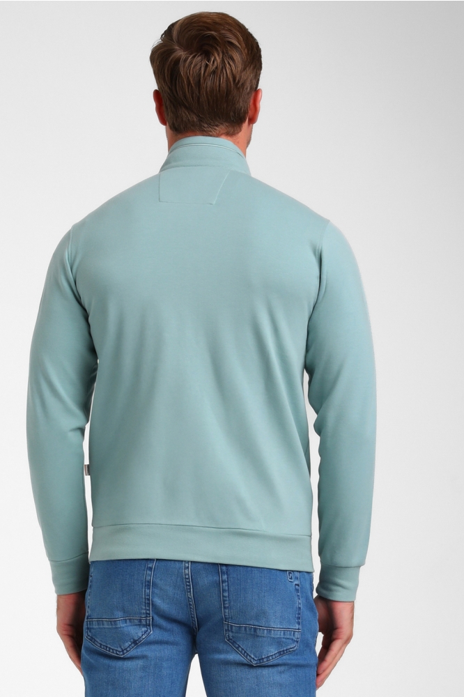 Gabbiano blauwe heren vest | Model achteraanzicht