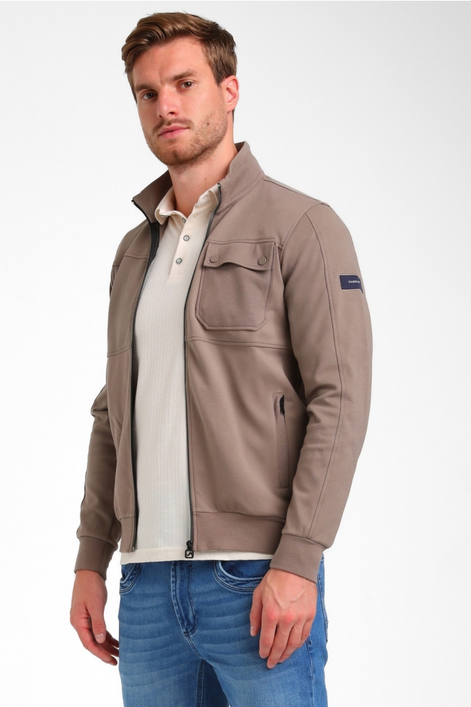 Gabbiano taupe heren vest | Model zijaanzicht