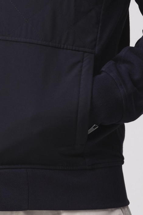 Campbell blauwe heren vest | Close up