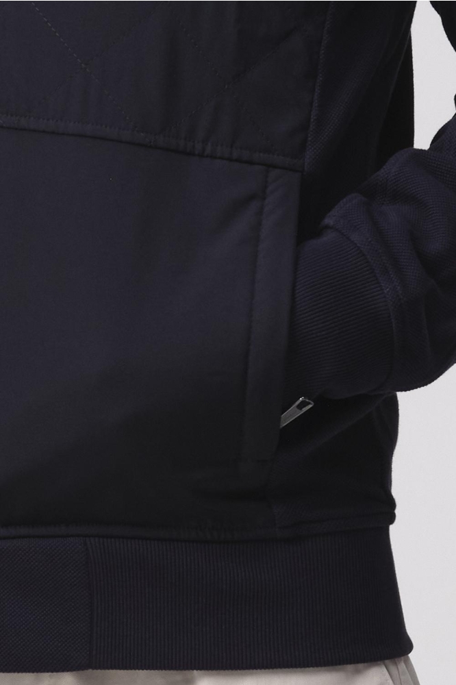 Campbell blauwe heren vest | Close up