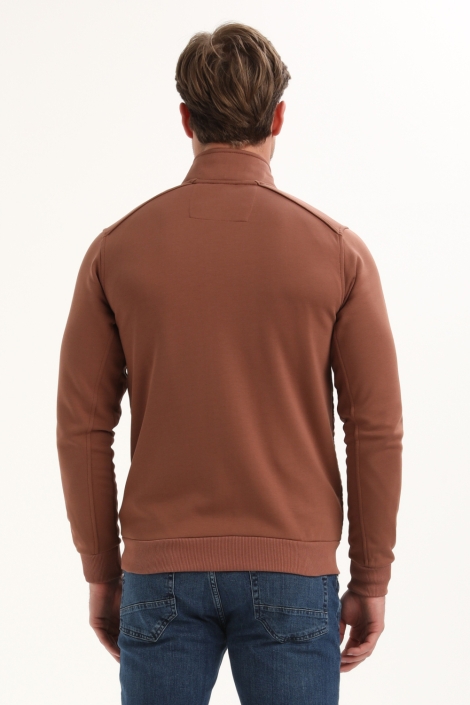 Gabbiano bruine heren vest | Model achteraanzicht