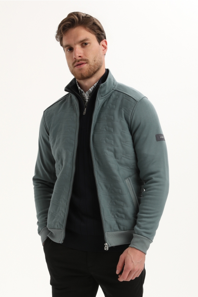 Gabbiano blauwe heren vest | Model vooraanzicht