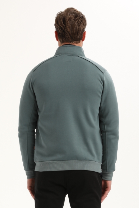 Gabbiano blauwe heren vest | Model achteraanzicht