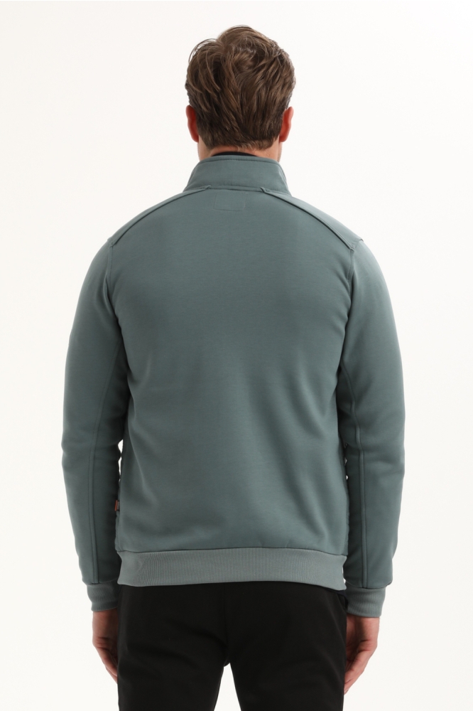 Gabbiano blauwe heren vest | Model achteraanzicht