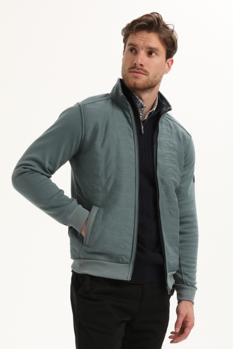 Gabbiano blauwe heren vest | Model vooraanzicht