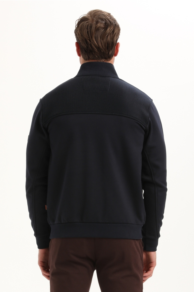 Gabbiano blauwe heren vest | Model achteraanzicht