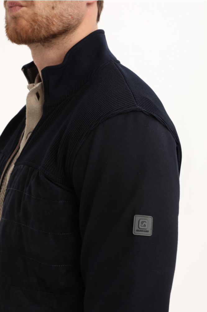 Gabbiano blauwe heren vest | Close up