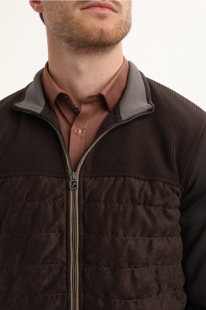 Gabbiano bruine heren vest | Close up