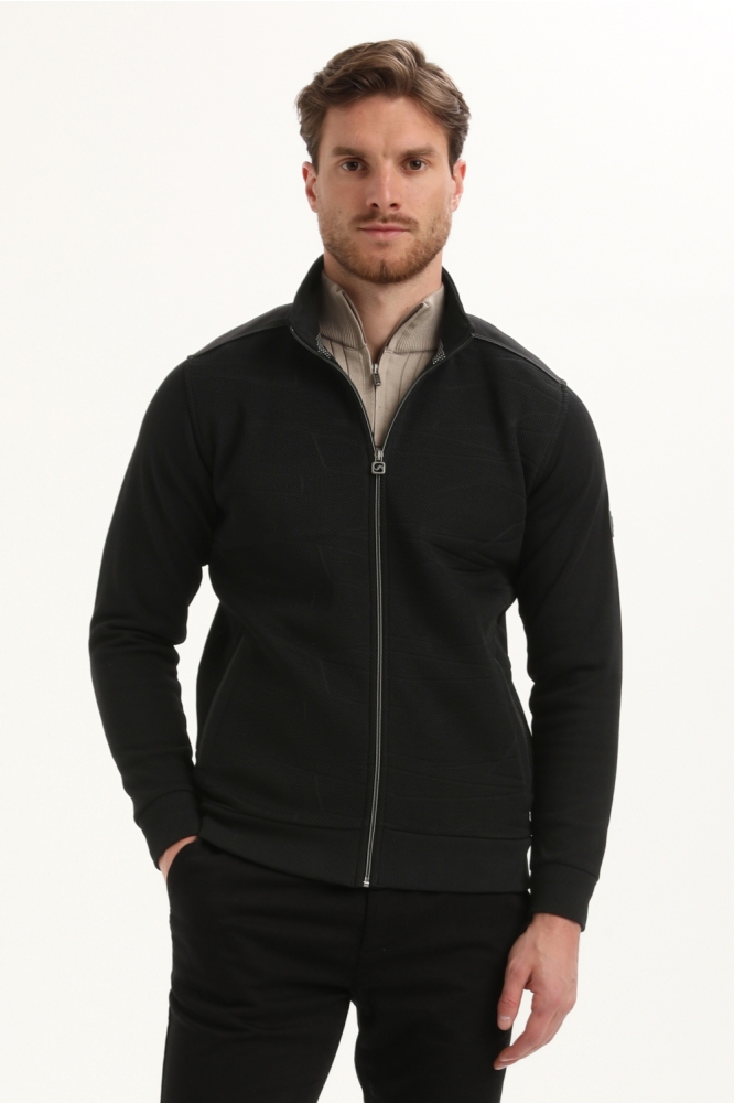 Gabbiano zwarte heren vest | Model vooraanzicht