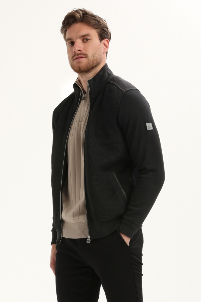 Gabbiano zwarte heren vest | Model zijaanzicht