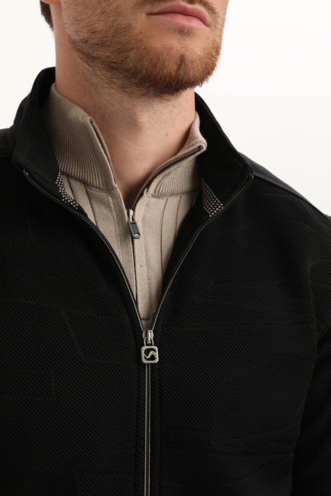 Gabbiano zwarte heren vest | Close up