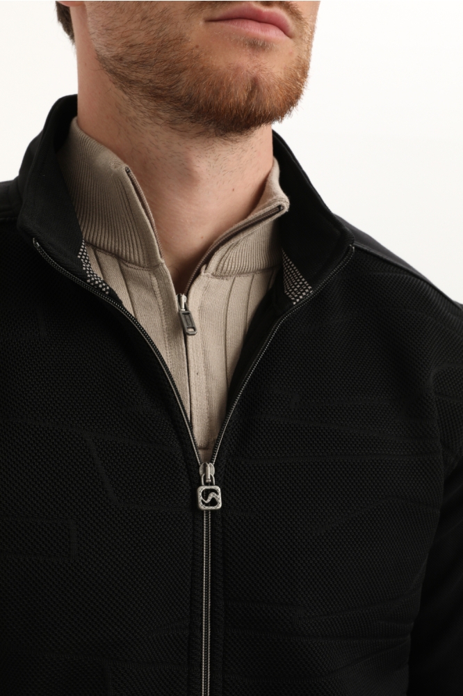 Gabbiano zwarte heren vest | Close up