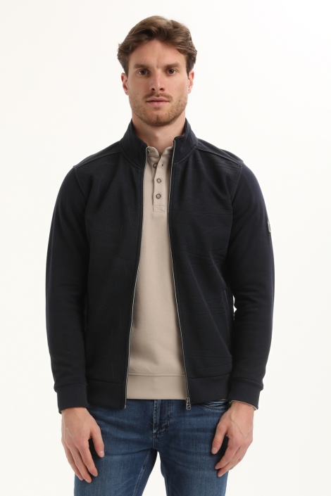 Gabbiano blauwe heren vest | Model vooraanzicht