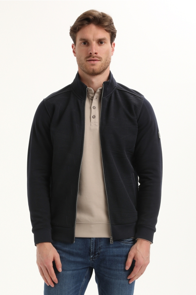 Gabbiano blauwe heren vest | Model vooraanzicht