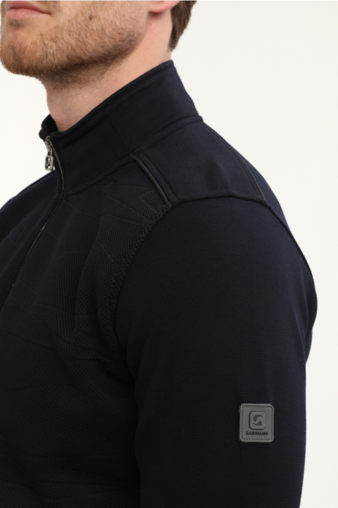 Gabbiano blauwe heren vest | Close up