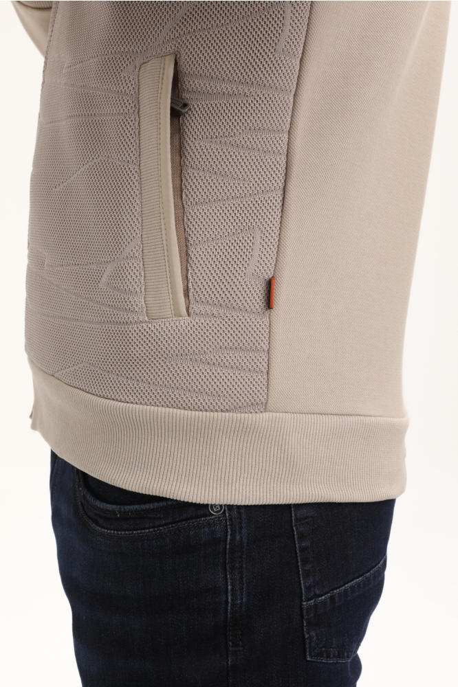 Gabbiano taupe heren vest | Close up