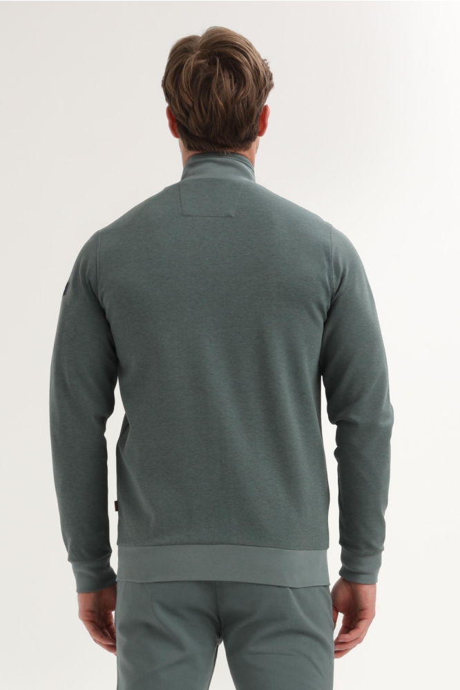 Gabbiano blauwe heren vest | Model achteraanzicht