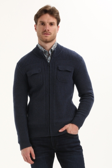 Gabbiano CASUAL VEST VAN EEN ZACHTE WOLBLEND 425750 NAVY