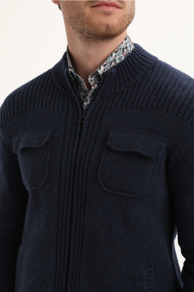 Gabbiano blauwe heren vest | Close up